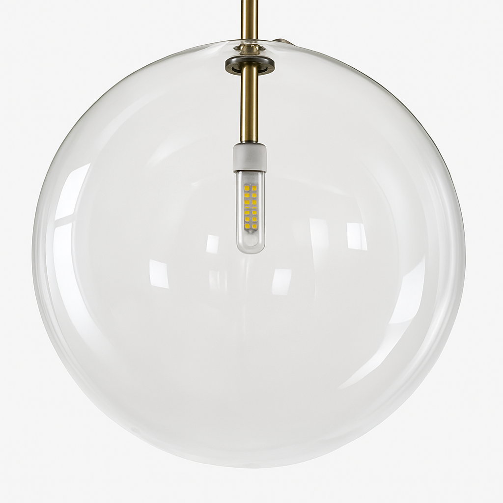 Suspension boule verre design nordique moderne décoratif loft LED - vue 6 sur 13