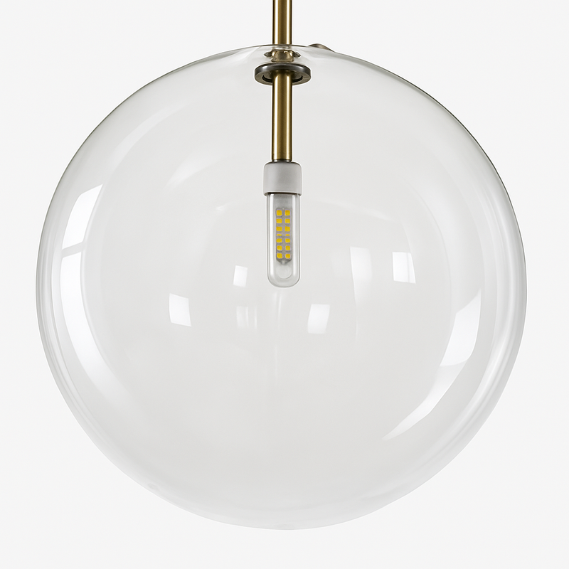 Suspension boule verre design nordique moderne décoratif loft LED