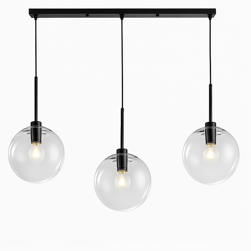 Suspension boules en verre et tige