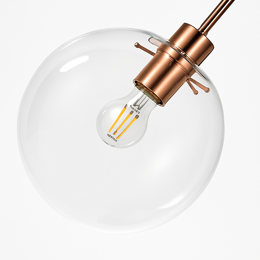 Suspension boules en verre et tige - vue 7 sur 22