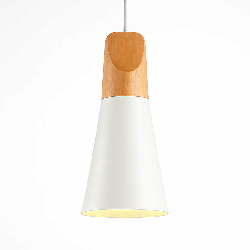 Suspension conique en bois (plusieurs couleurs)