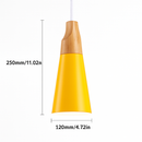 Suspension conique en bois (plusieurs couleurs)