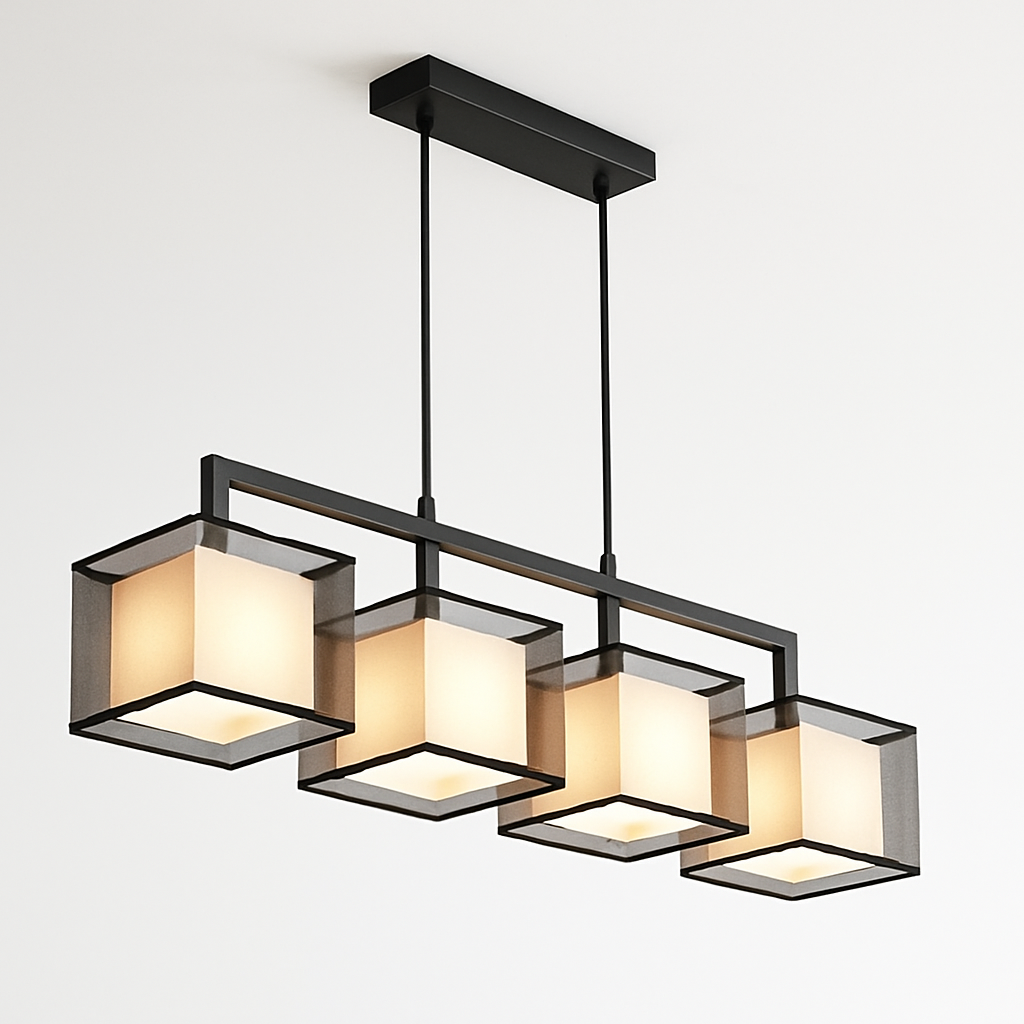 Suspension cubiques style Nordic avec plusieurs lampes - vue 4 sur 3