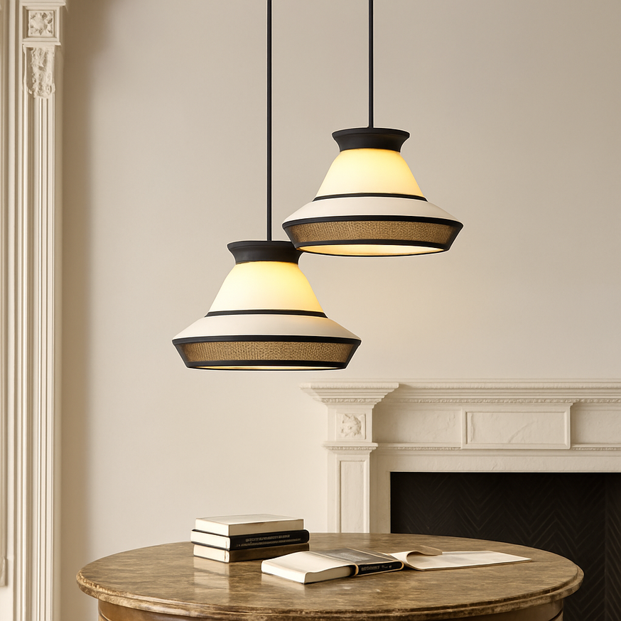 suspension décorative en tissu wabi-sabi minimaliste éclairage intérieur moderne