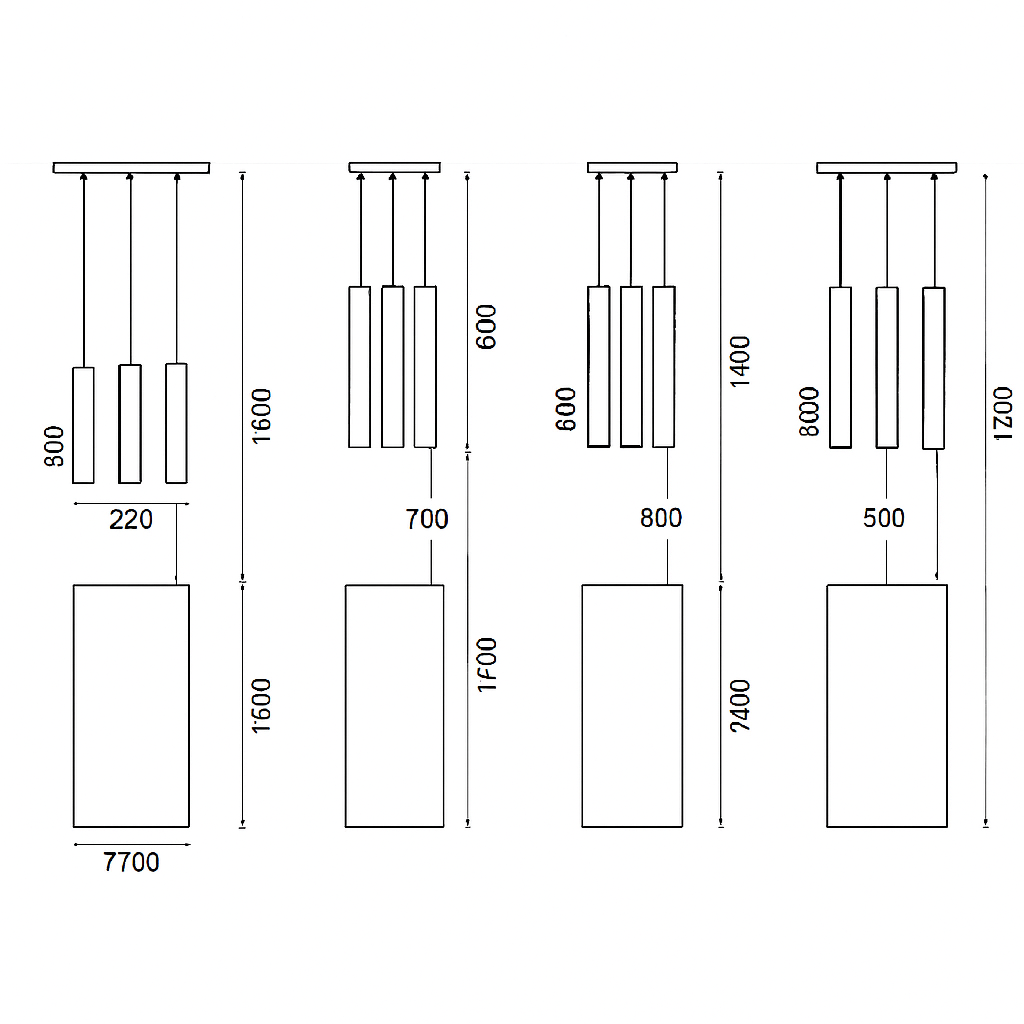 Suspension design cylindrique à LED Cob - vue 8 sur 8