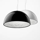 Suspension design demi sphère avec gravure fleurie intérieur