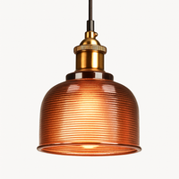 Suspension design en verre grainé style industriel Bowl