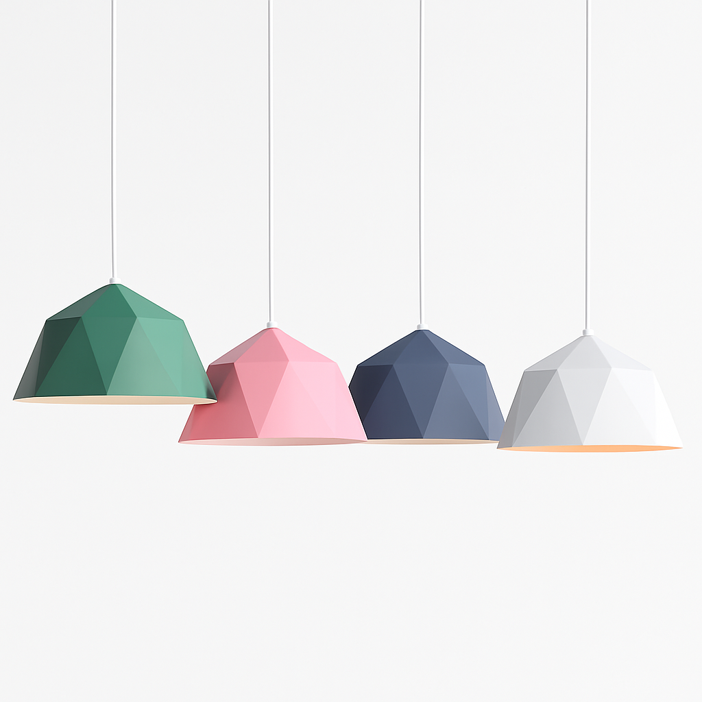 Suspension design géométrique polygonale de couleur Diamond - vue 3 sur 13