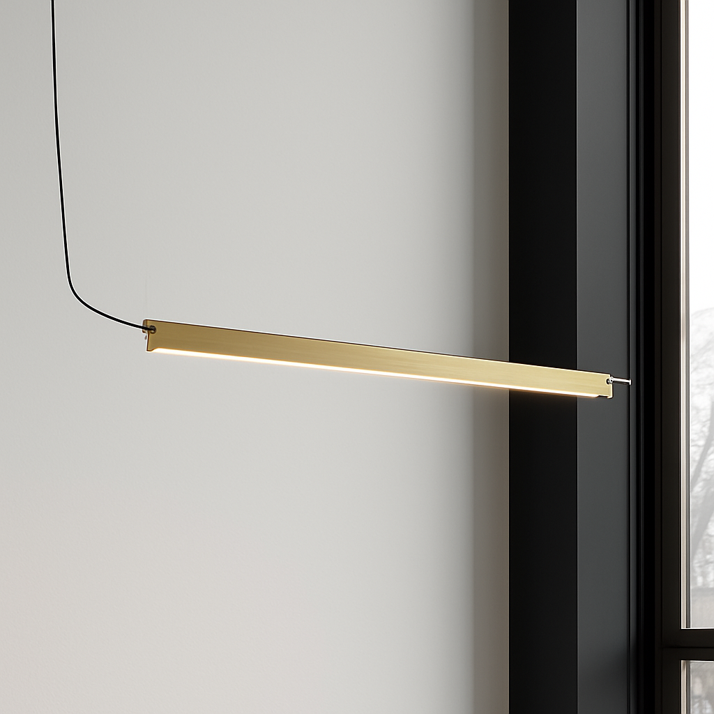 Suspension design à LED allongée en métal Loft - vue 4 sur 7