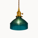 Suspension design à LED avec abat-jour en verre coloré Loft