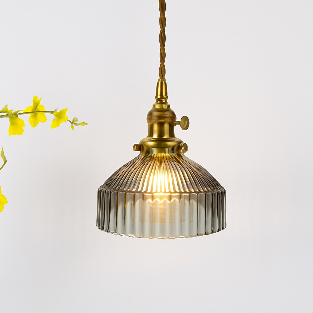Suspension design à LED avec abat-jour en verre coloré Loft - vue 5 sur 6