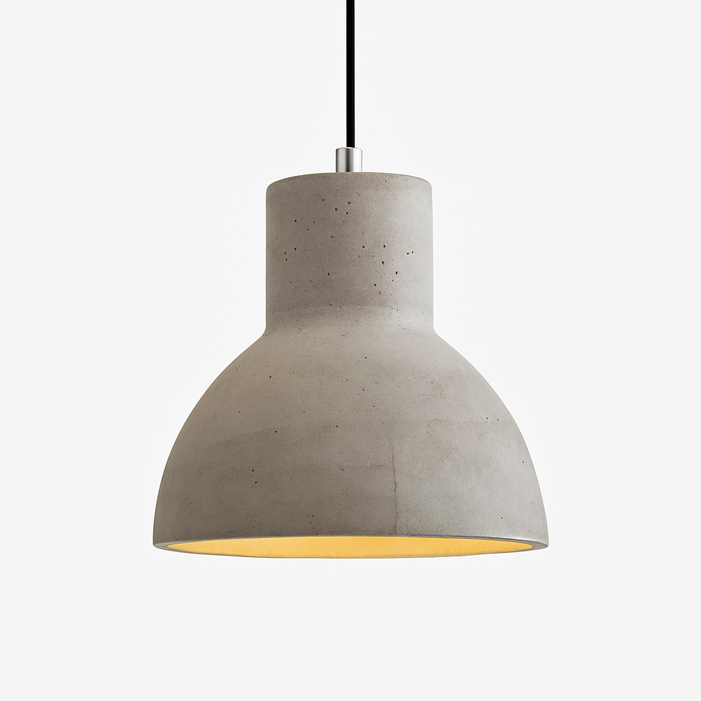 Suspension design LED en ciment (plusieurs formes)