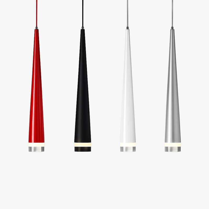 Suspension design LED en forme de cône (plusieurs couleurs)