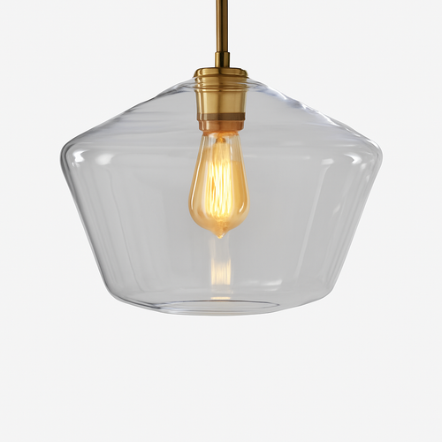 Suspension design à LED en métal et verre de plusieurs formes