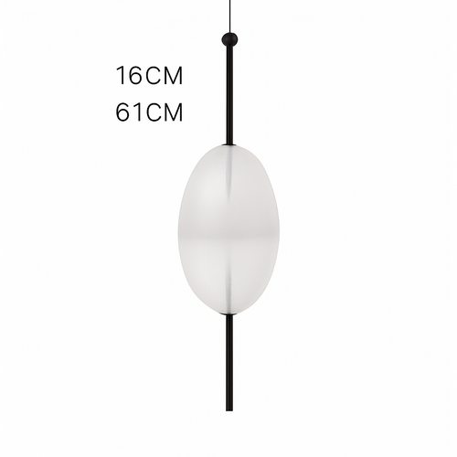 Suspension design LED en verre bleu de plusieurs formes