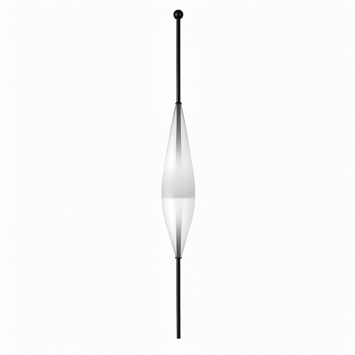 Suspension design LED en verre bleu de plusieurs formes