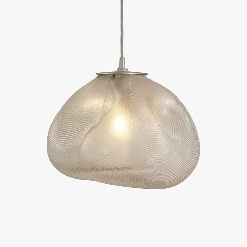 Suspension design à LED en verre soufflé style hang