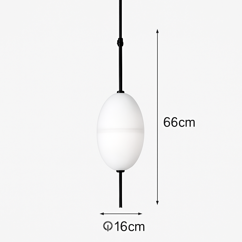 Suspension design moderne en verre en forme de goutte bleue - vue 11 sur 19