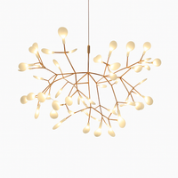 Suspension design moderne LED arbre couleur cuivré ou noir Home