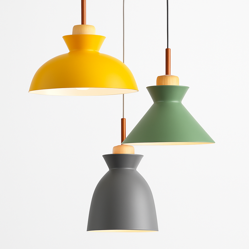 Suspension design moderne à LED de couleur Lampes