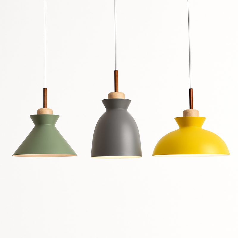 Suspension design moderne à LED de couleur Lampes