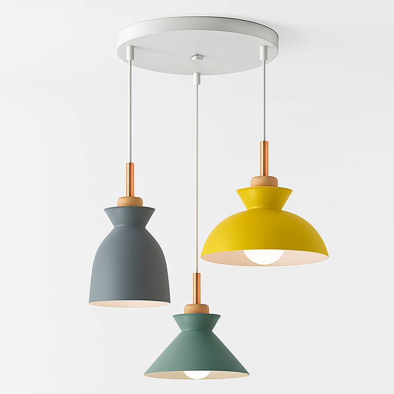 Suspension design moderne à LED de couleur Lampes