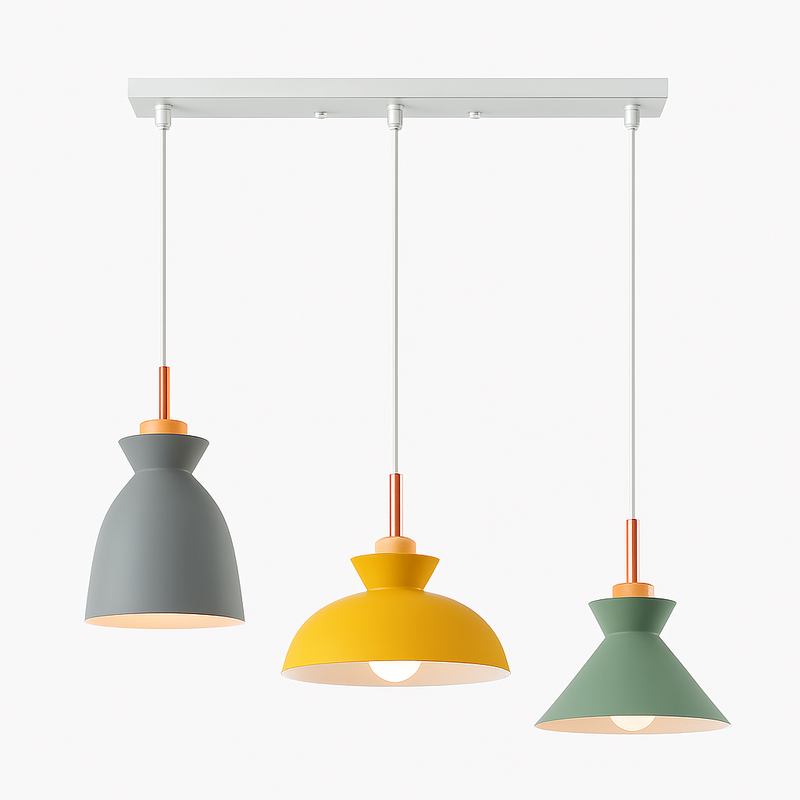 Suspension design moderne à LED de couleur Lampes