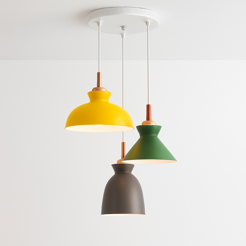 Suspension design moderne à LED de couleur Lampes