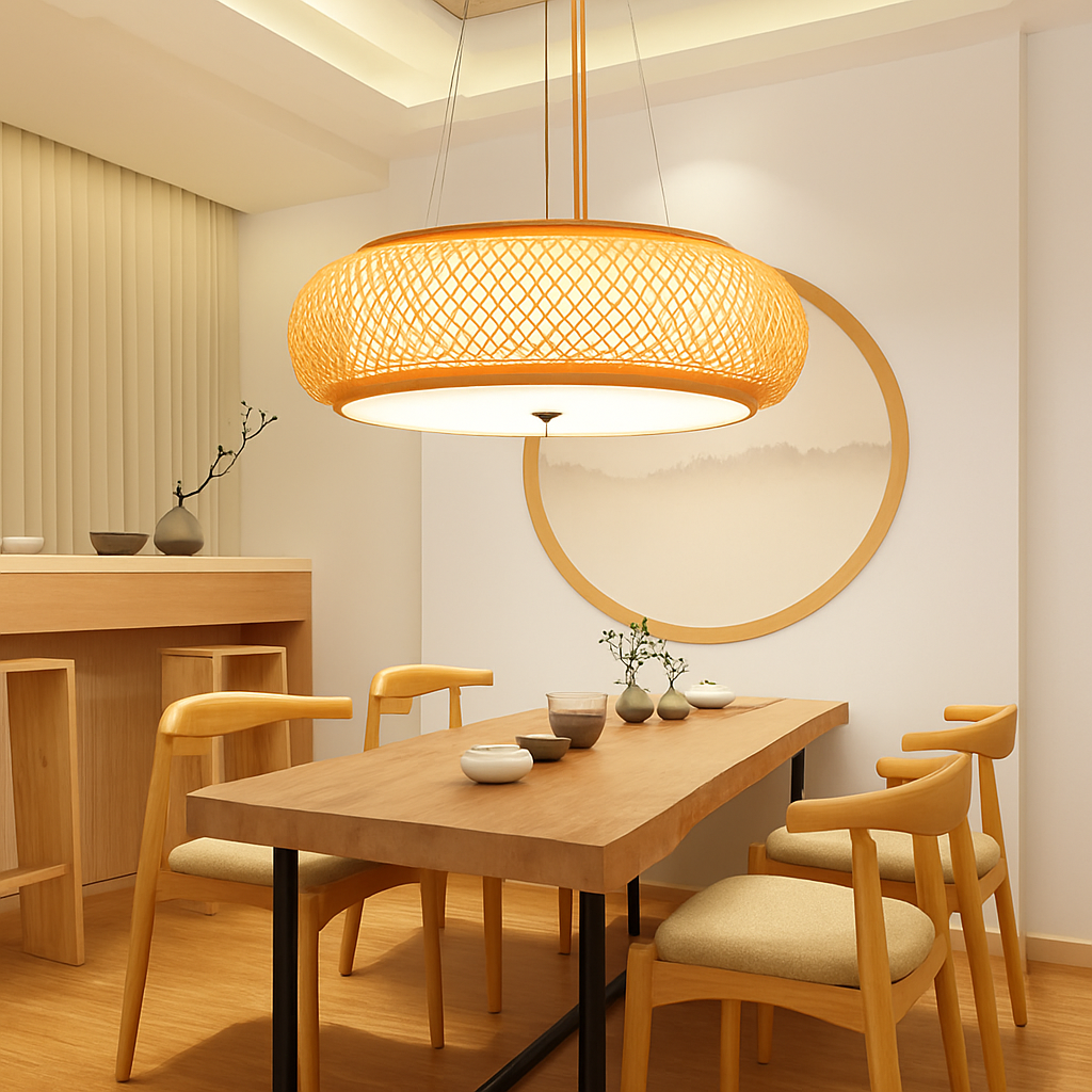 suspension en bambou style japonais modernes - vue 6 sur 10