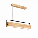 Suspension en bois nordiques LED lampes suspendues modernes pour salle à manger salon cuisine bureau boutique Bar café lampe suspendue à longue bande