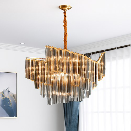 suspension en cristal luxe pour décoration moderne créative