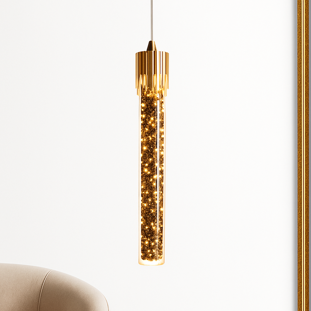 Suspension en cristal moderne à LED - vue 2 sur 9