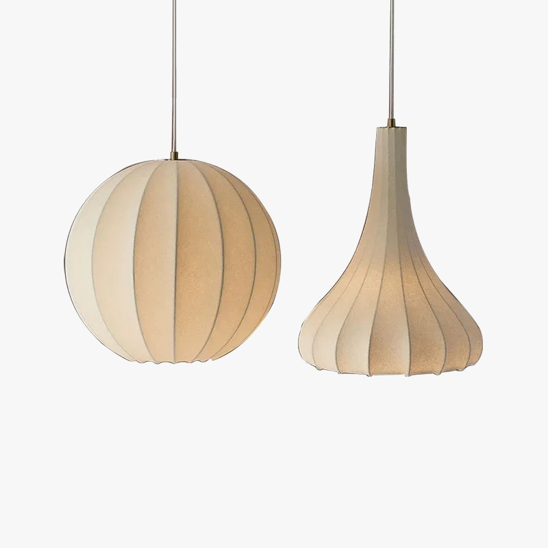 Suspension en soie minimalistes nordiques Wabi Sabi Restaurant Bar Led lustre salle à manger chambre appartement lampe suspendue luminaire