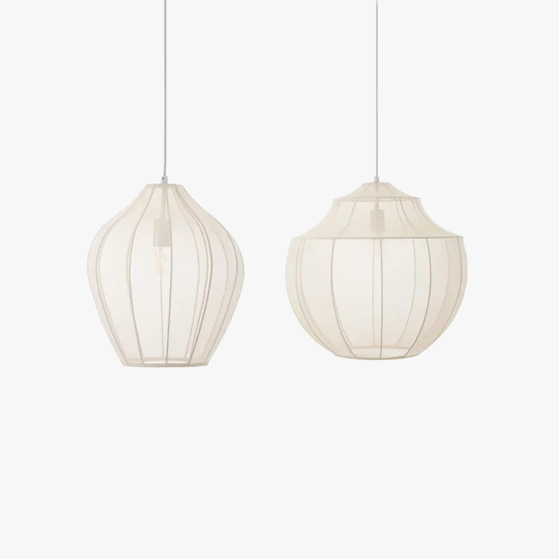 Suspension en tissu moderne lanterne LED pour salon salle à manger chambre intérieure Loft Wabi Sabi
