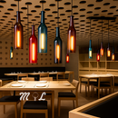 suspension en verre design pour bouteille de vin moderne