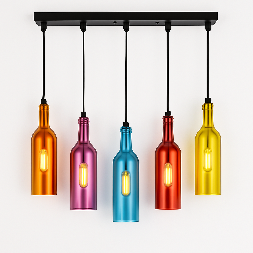 suspension en verre design pour bouteille de vin moderne - vue 7 sur 18