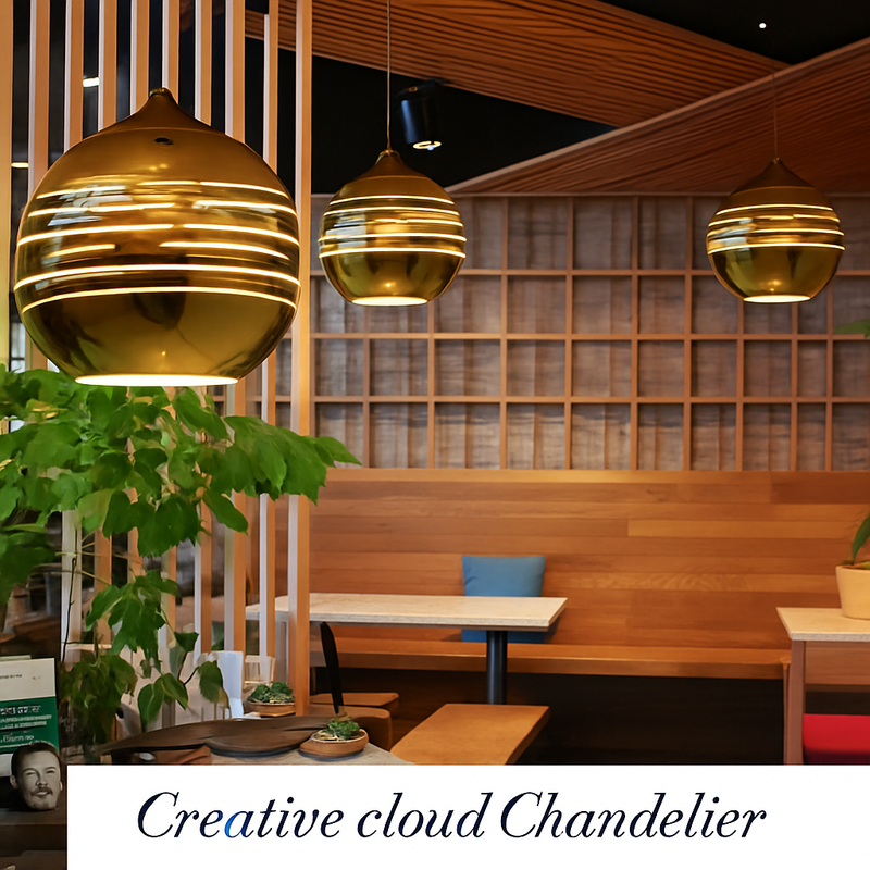 suspension en verre miroir pour loft bar et restaurant