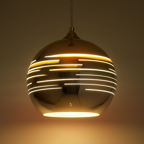 suspension en verre miroir pour loft bar et restaurant