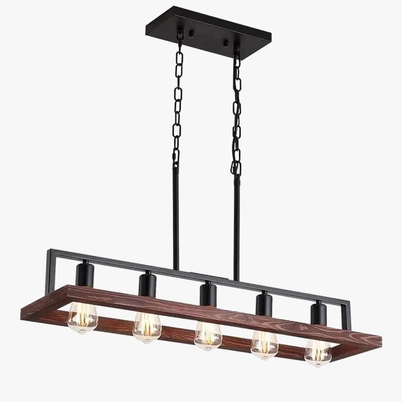 Lustre industriel Vintage à 5 têtes E27