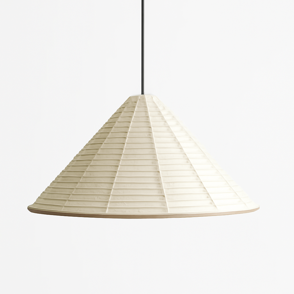 suspension japonaise wabi sabi en papier de riz pliable et circulaire