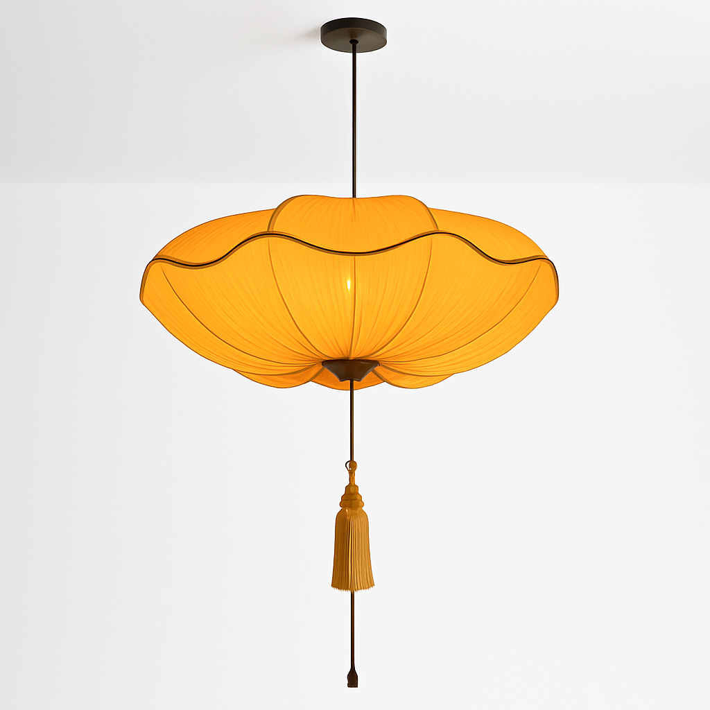 Suspension Lanterne chinoise suspendue en tissu fait à la main - vue 6 sur 10