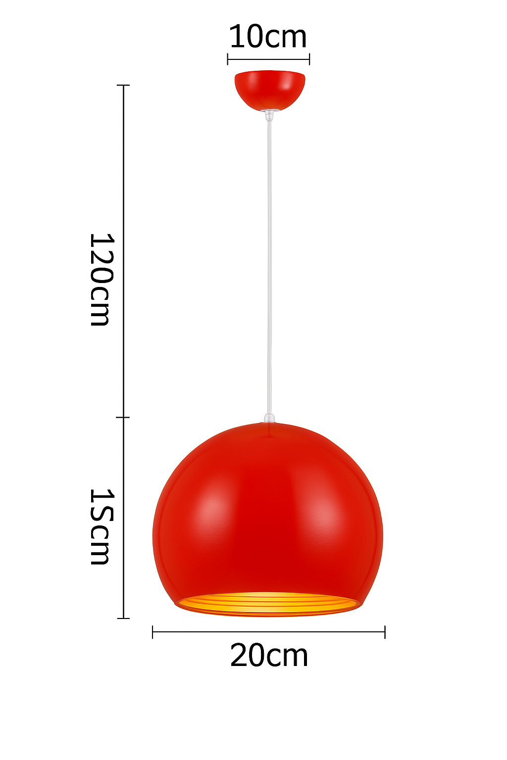 Suspension LED boule moderne colorée - vue 6 sur 8