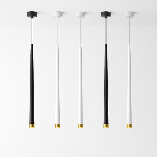 suspension led cône tube pour éclairage intérieur intensité variable