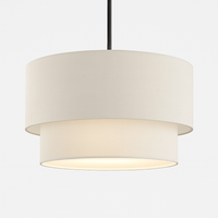 Suspension LED cylindrique en tissu Foyer