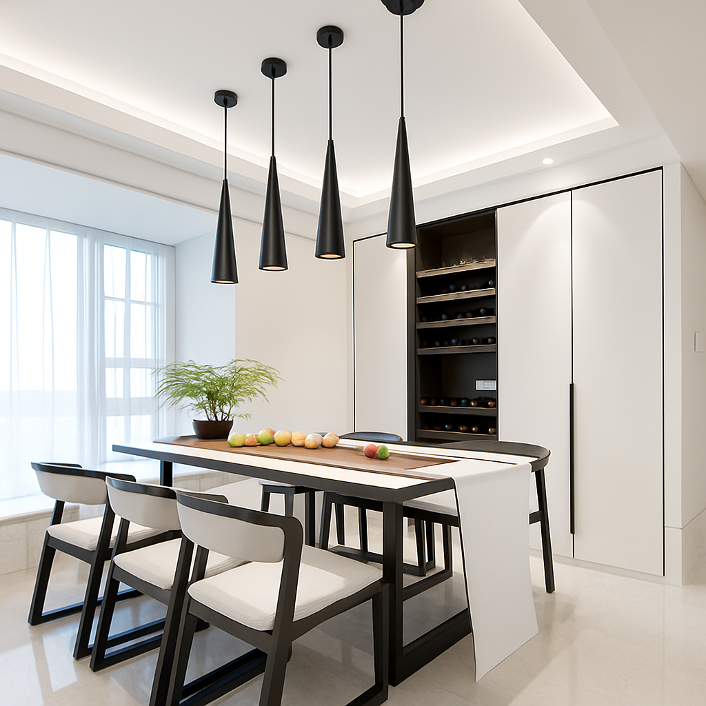 suspension LED Dimmable cylindre cône et tube - vue 3 sur 7