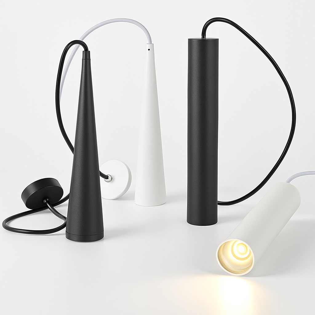 suspension LED Dimmable cylindre cône et tube - vue 5 sur 7