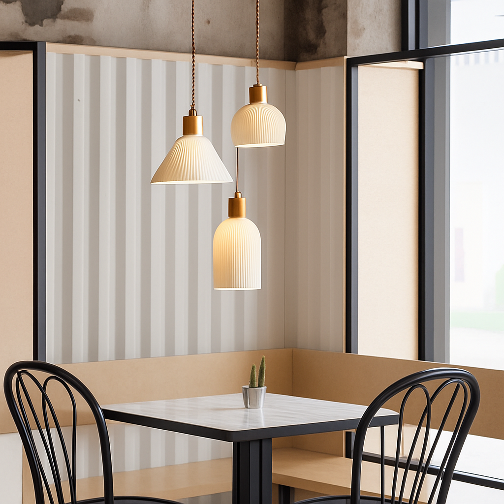 Suspension LED en céramique de plusieurs formes design - vue 5 sur 9