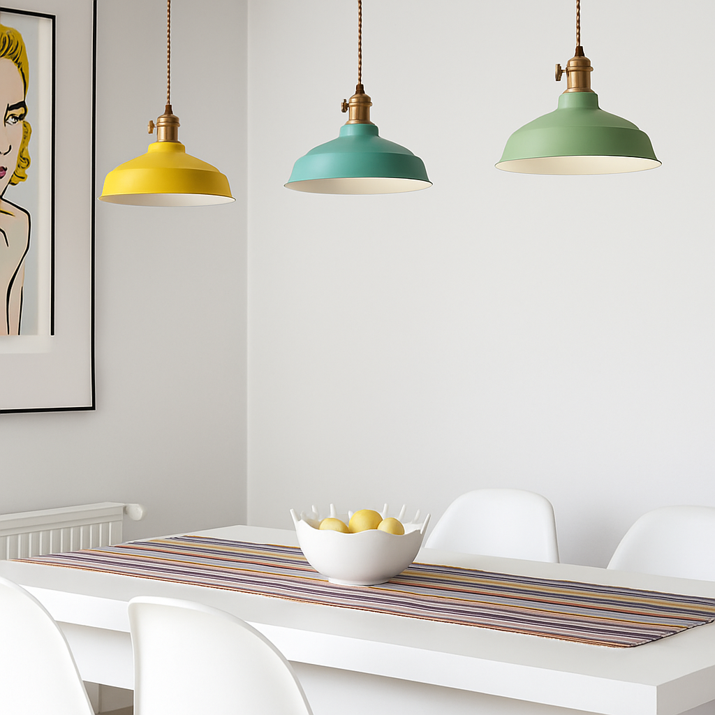 Suspension LED en métal coloré Loft - vue 6 sur 11