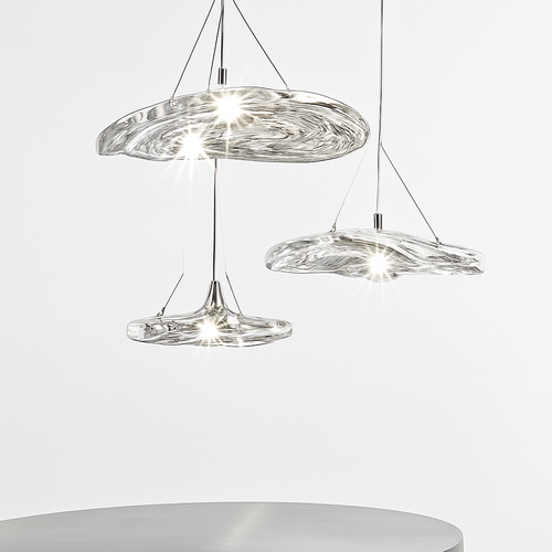 Suspension led en verre design nordic manta