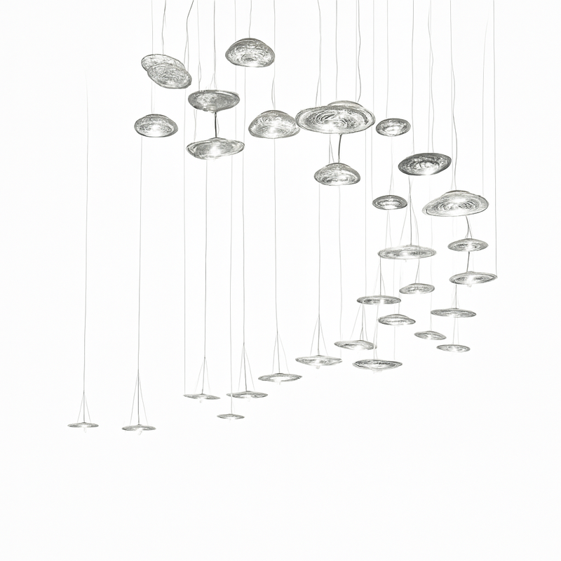 Suspension led en verre design nordic manta